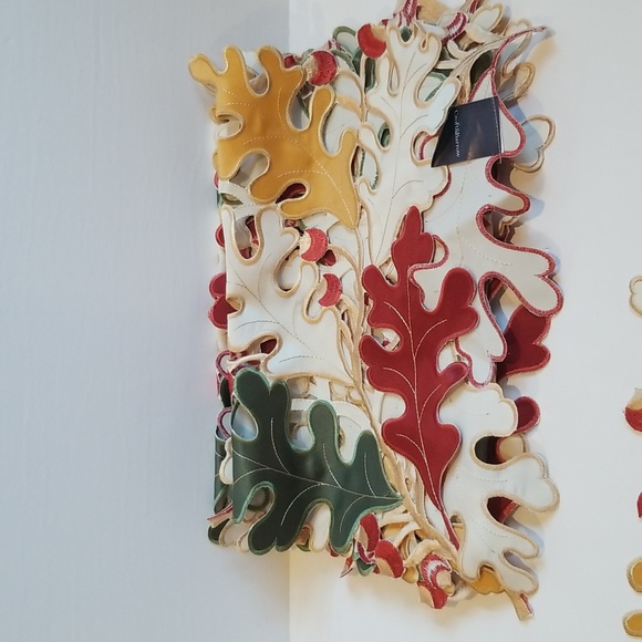 Croft&Barrow Autumn table linen set tablecloth, 60"x100", 6 placemats/napkins - Picture 9 of 12